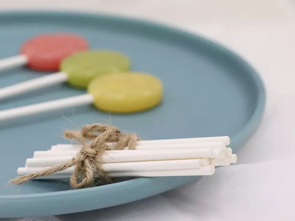 Abbaubare Lollipop-Papiersticks