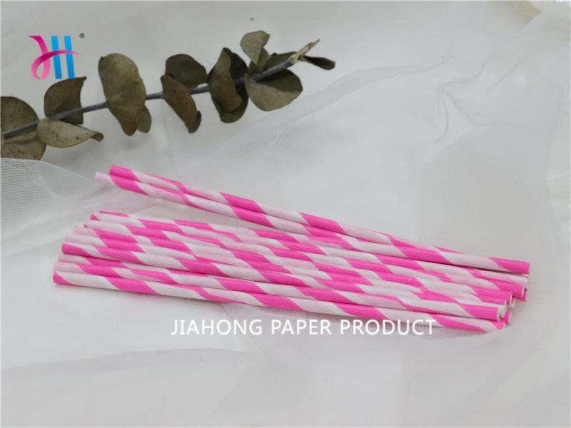 colored striped paper stick