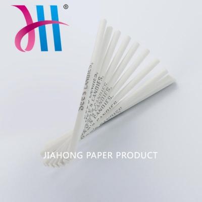 Kundenspezifischer, weißer, durchsichtiger Bonbonpapierstab 4,0 x 89 mm
